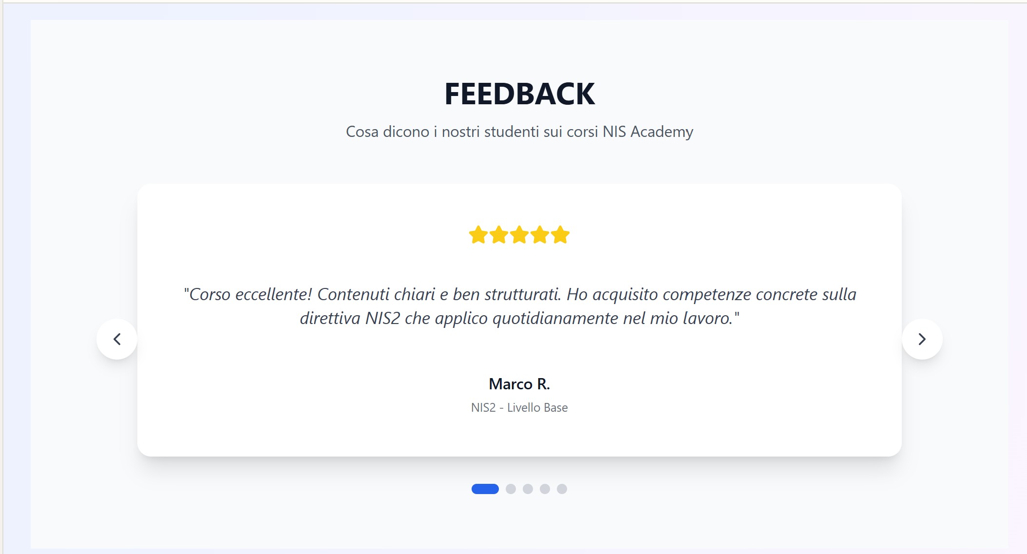 Feedback 1 del corso